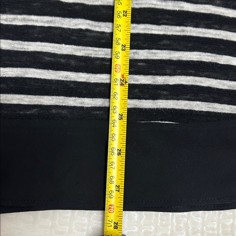 Lauren Ralph Lauren women  100% Linen.Black White Striped blouse XL.Vacation - Picture 10 of 12